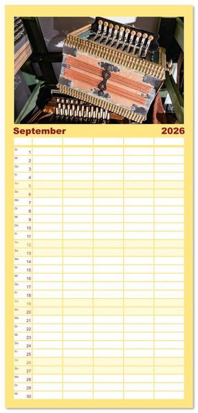 Produktbild: Familienplaner 2026 - Concertina und Bandoneon mit 5 Spalten (Wandkalender, 21 x 45 cm) CALVENDO