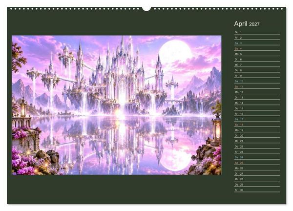 Produktbild: M&auml;rchenh&auml;user von morgen (hochwertiger Premium Wandkalender 2027 DIN A2 quer), Kunstdruck in Hochglanz