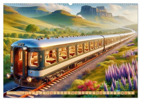 Produktbild: Nostalgiez&uuml;ge (Wandkalender 2026 DIN A2 quer), CALVENDO Monatskalender
