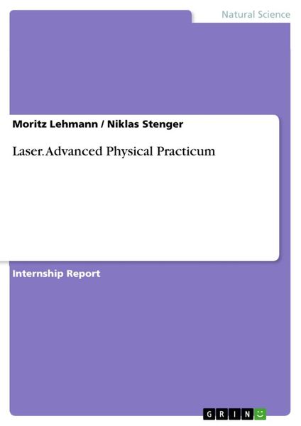 Produktbild: Laser. Advanced Physical Practicum