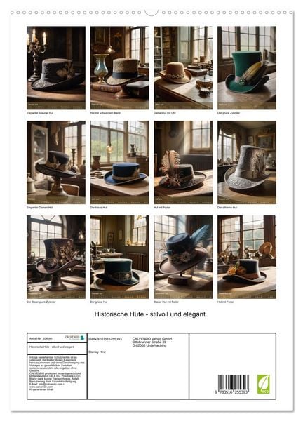 Produktbild: Historische H&uuml;te - stilvoll und elegant (hochwertiger Premium Wandkalender 2026 DIN A2 hoch), Kunstdruck in Hochglanz