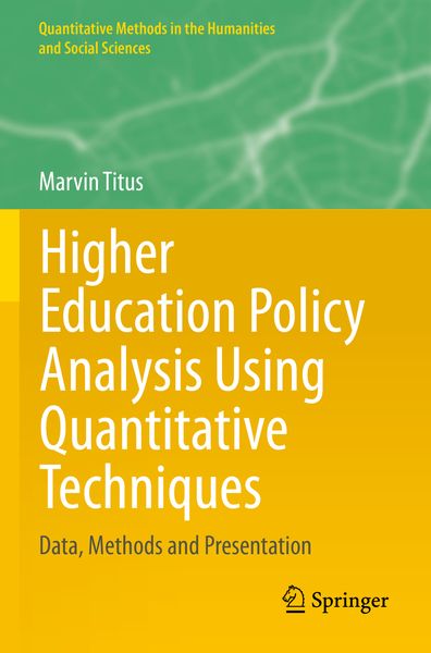 Produktbild: Higher Education Policy Analysis Using Quantitative Techniques