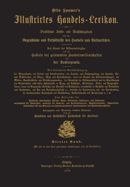 Illustrirtes Handels-Lexikon, Taschenbuch von Otto Spamer’s, Springer Berlin, 9783662348253