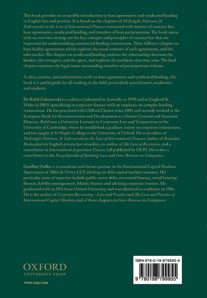 Produktbild: McKnight and Zakrzewski on the Law of Loan Agreements and Syndicated Lending