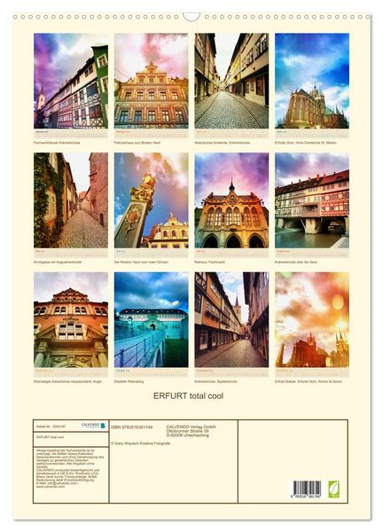 Produktbild: ERFURT total cool (Wandkalender 2026 DIN A2 hoch), CALVENDO Monatskalender