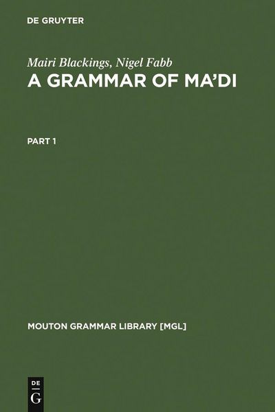 Produktbild: A Grammar of Ma'di