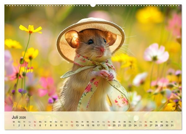 Produktbild: Die trendigsten M&auml;use. Mode-Saison in der niedlichen Pelzchenwelt (Wandkalender 2026 DIN A2 quer), CALVENDO Monatskalender