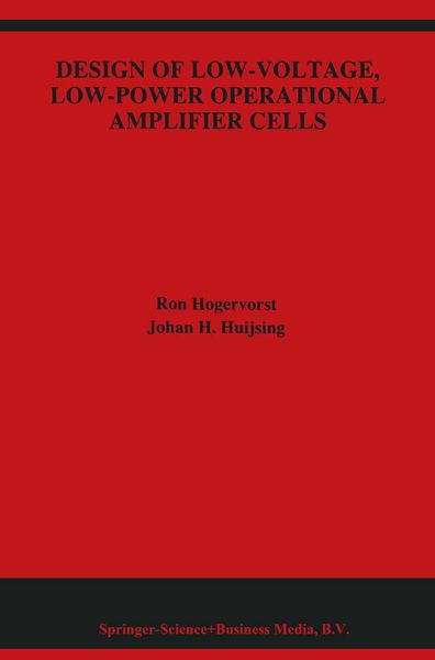 Produktbild: Design of Low-Voltage, Low-Power Operational Amplifier Cells