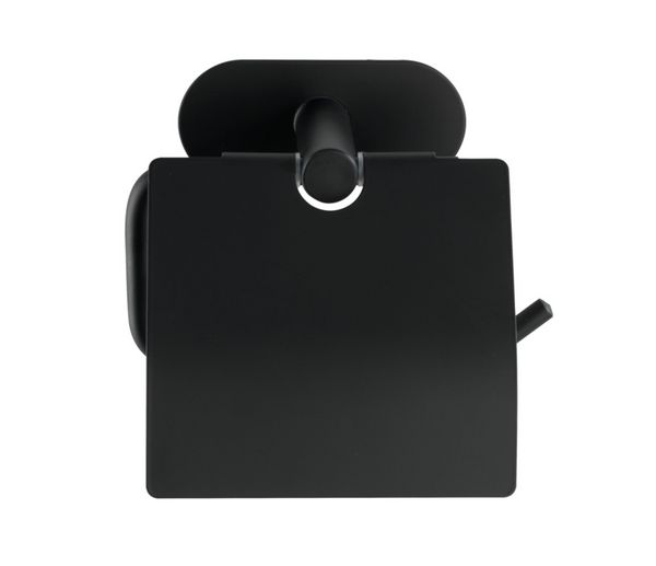 Produktbild: Turbo-Loc&reg; Toilettenpapierhalter mit Deckel Mod. Orea Black M., mit Deckel