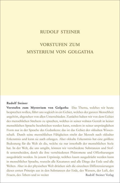 Produktbild: Vorstufen zum Mysterium von Golgatha