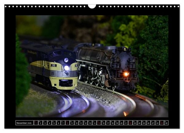 Produktbild: Amerikanische Modelleisenbahnen (Wandkalender 2026 DIN A3 quer), CALVENDO Monatskalender
