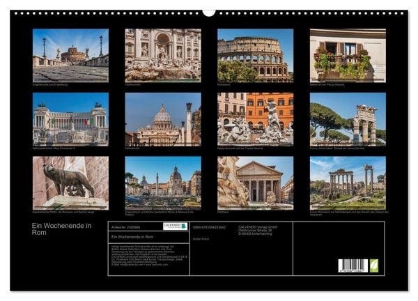 Produktbild: Ein Wochenende in Rom (Wandkalender 2027 DIN A2 quer), CALVENDO Monatskalender