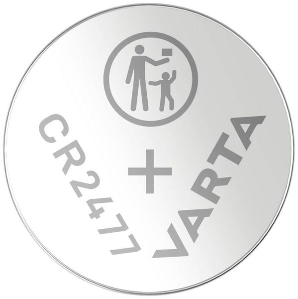Produktbild: Varta Knopfzelle CR2477 3 V 1 St. 850 mAh Lithium LITHIUM Coin CR2477 Bli 1