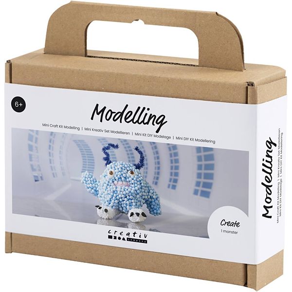 Produktbild: Creativ Company DIY Sets Modellieren Mini Kreativ Set Modellieren, Hellblau, Monster Bobby, Kreativ Box