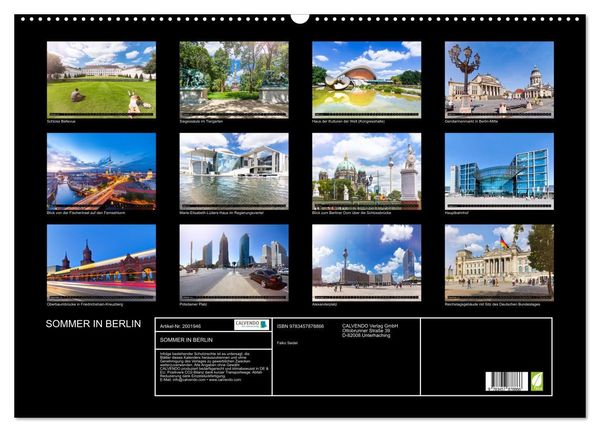 Produktbild: SOMMER IN BERLIN (Wandkalender 2026 DIN A2 quer), CALVENDO Monatskalender