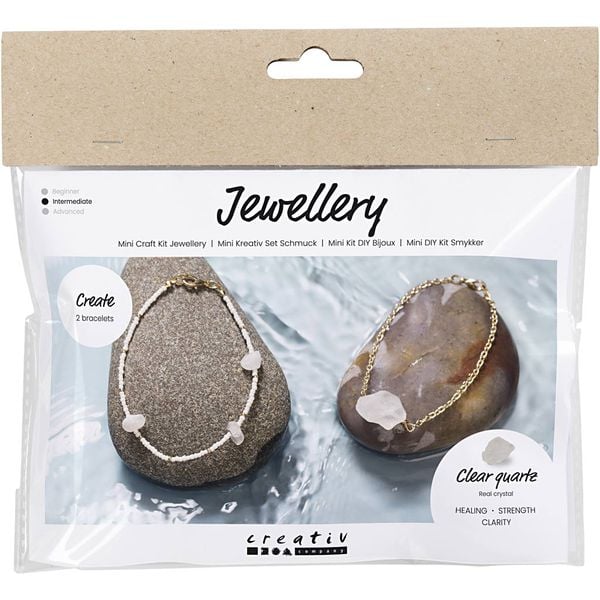 Produktbild: Creativ Company DIY Sets Beads Mini Kreativ Set Schmuck, Armband, aus Bergkristall, Kreativ Box