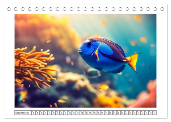Produktbild: Exotische Fische (Tischkalender 2026 DIN A5 quer), CALVENDO Monatskalender