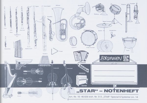 Produktbild: Star-Notenheft | A5 quer, Notenlineatur, 8 Blatt, wei&szlig;