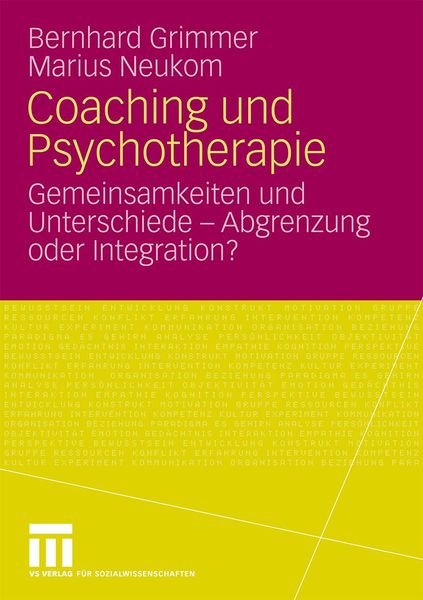 Produktbild: Coaching und Psychotherapie