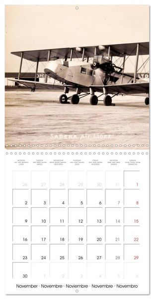 Produktbild: Biplanes on historic postcards (Wall Calendar 2026 12 &times; 12 Inch) CALVENDO 12 Month Wall Calendar