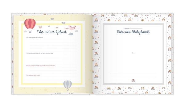 Produktbild: Babyalbum mit Fensterausschnitt f&uuml;r das 1. Lebensjahr zum Eintragen der sch&ouml;nsten Momente und Erinnerungen mit Platz f&uuml;r Fotos | f&uuml;r M&auml;dchen