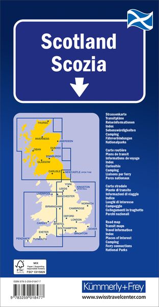 Produktbild: K&uuml;mmerly+Frey Regional-Strassenkarte Schottland 1:275.000