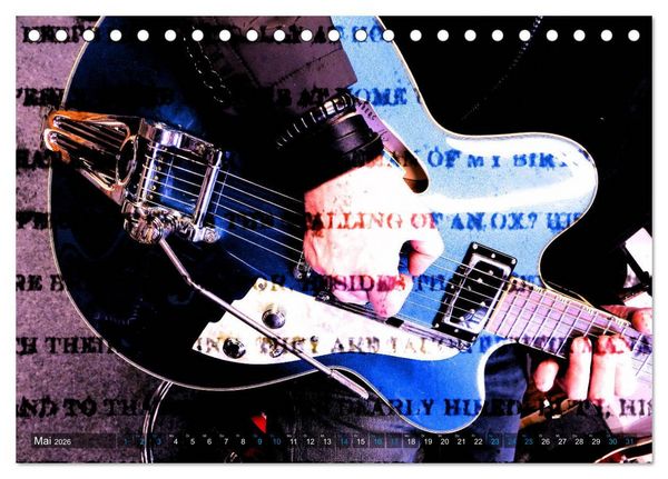 Produktbild: Gitarren - Grunge Style (Tischkalender 2026 DIN A5 quer), CALVENDO Monatskalender