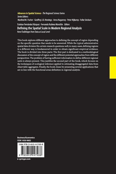 Produktbild: Defining the Spatial Scale in Modern Regional Analysis