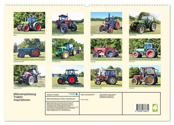 Produktbild: M&auml;nnerspielzeug Traktor Inspirationen (hochwertiger Premium Wandkalender 2027 DIN A2 quer), Kunstdruck in Hochglanz