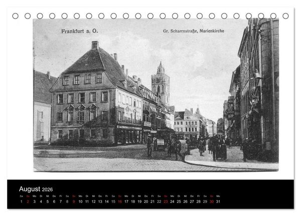 Produktbild: FFO-Geschichten. Historische Ansichtskarten aus Frankfurt (Oder) (Tischkalender 2026 DIN A5 quer), CALVENDO Monatskalender