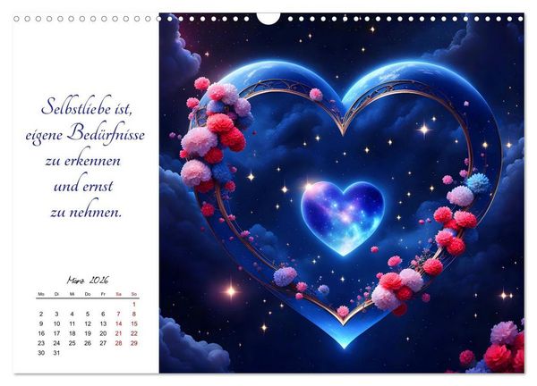 Produktbild: Dein Jahr gef&uuml;llt mit Selbstliebe (Wandkalender 2026 DIN A3 quer), CALVENDO Monatskalender