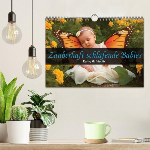Produktbild: Zauberhaft schlafende Babies - Ruhig und friedlich (Wandkalender 2026 DIN A4 quer), CALVENDO Monatskalender