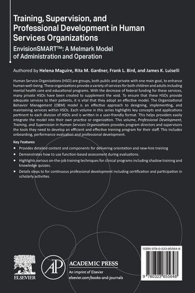 Produktbild: Training, Supervision, and Professional Development in Human Services Organizations