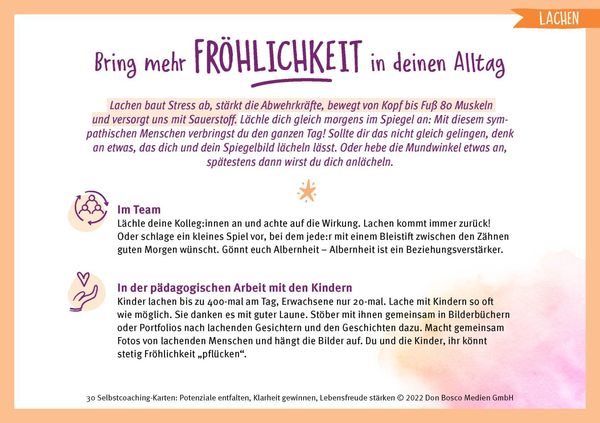 Produktbild: 30 Selbstcoaching-Karten: Potenziale entfalten, Klarheit gewinnen, Lebensfreude st&auml;rken