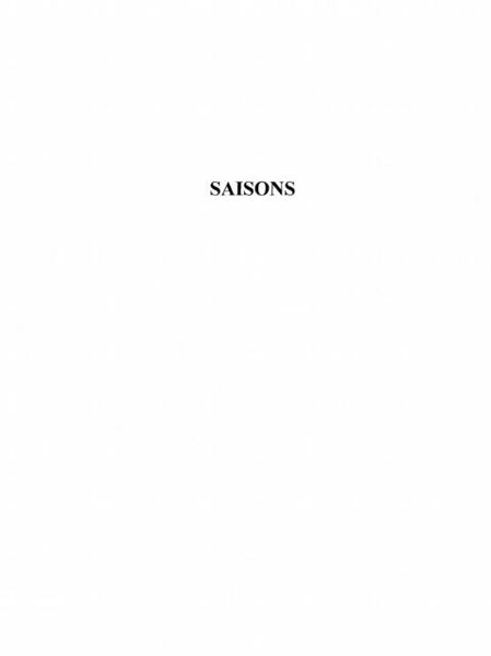 Produktbild: Saisons (quatre fantaisies) - partition pour piano solo