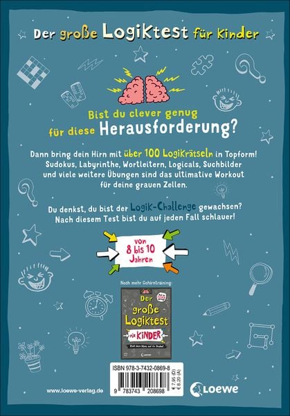 Produktbild: Der große Logiktest für Kinder - Bring dein Hirn in Topform!