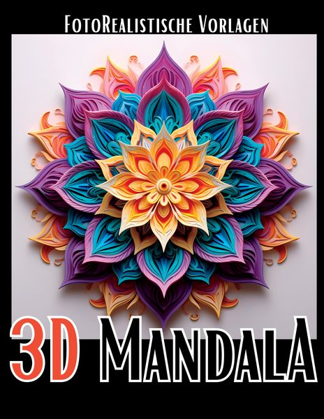 Produktbild: 3D Mandala Malbuch &bdquo;Black & White&ldquo;