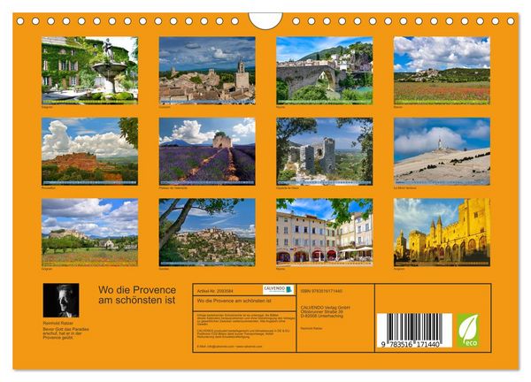 Produktbild: Wo die Provence am sch&ouml;nsten ist (Wandkalender 2026 DIN A4 quer), CALVENDO Monatskalender