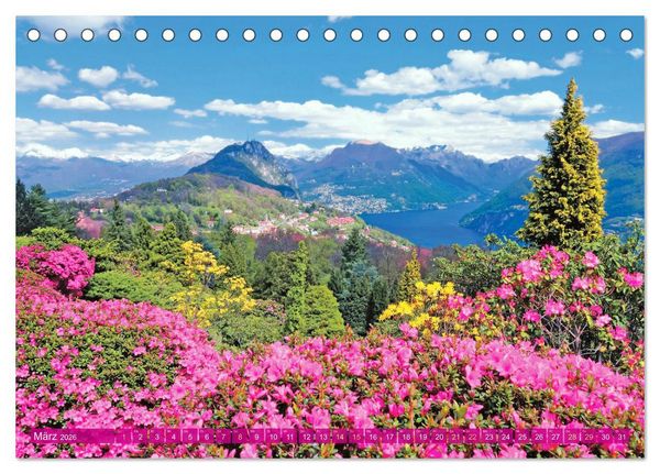Produktbild: Wunderbares Tessin: Mediterranes Klima und italienisches Flair (Tischkalender 2026 DIN A5 quer), CALVENDO Monatskalender