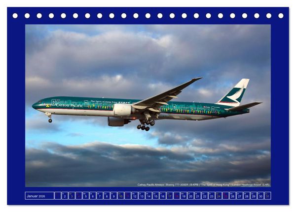 Produktbild: Bunte Airliner (Tischkalender 2026 DIN A5 quer), CALVENDO Monatskalender