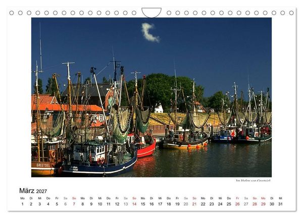 Produktbild: Krabbenkutter in Ostfriesland (Wandkalender 2027 DIN A4 quer), CALVENDO Monatskalender
