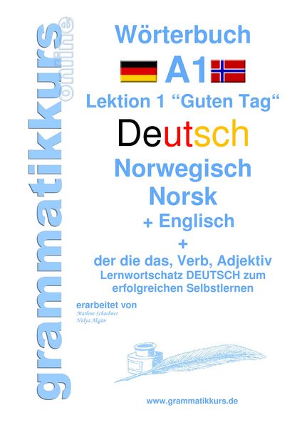 Produktbild: W&ouml;rterbuch Deutsch - Norwegisch - Englisch Niveau A1