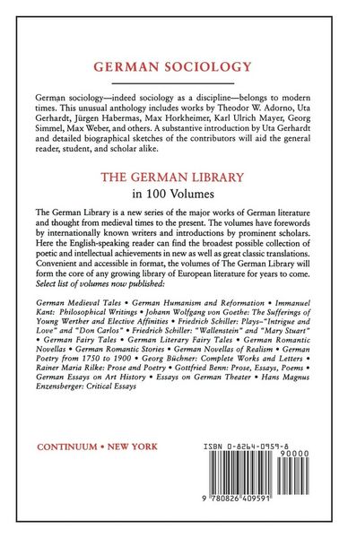 Produktbild: German Sociology