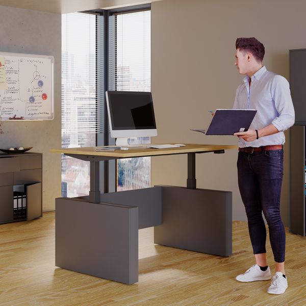 Produktbild: Schreibtisch h&ouml;henverstellbar Salia 140x80