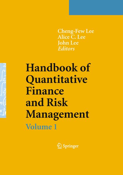 Produktbild: Handbook of Quantitative Finance and Risk Management
