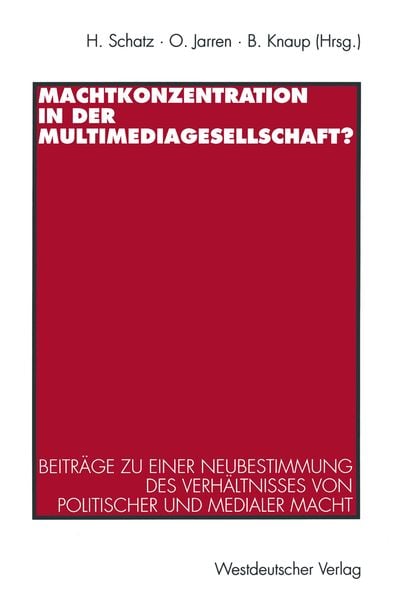 Produktbild: Machtkonzentration in der Multimediagesellschaft?