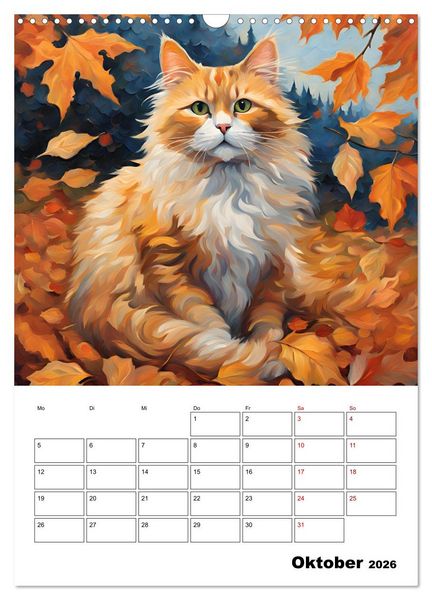 Produktbild: Katzenmagie (Wandkalender 2026 DIN A3 hoch), CALVENDO Monatskalender