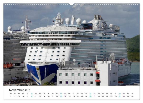 Produktbild: Riesen der Meere - Kreuzfahrtschiffe (hochwertiger Premium Wandkalender 2027 DIN A2 quer), Kunstdruck in Hochglanz