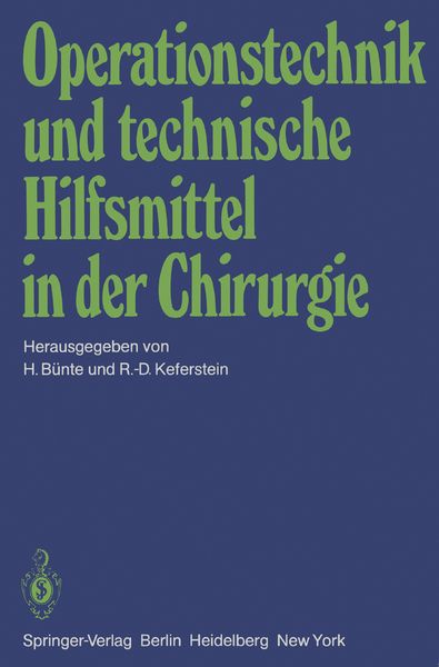 Produktbild: Operationstechnik und technische Hilfsmittel in der Chirurgie