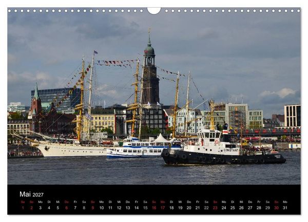 Produktbild: Auslaufparade des Hamburger Hafengeburtstages (Wandkalender 2027 DIN A3 quer), CALVENDO Monatskalender